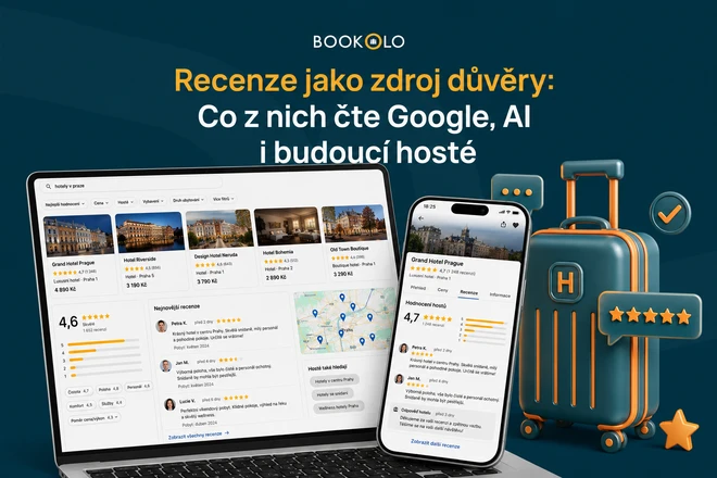 Recenze jako zdroj důvěry: Jak pomáhají hotelu uspět ve vyhledávání i doporučeních AI