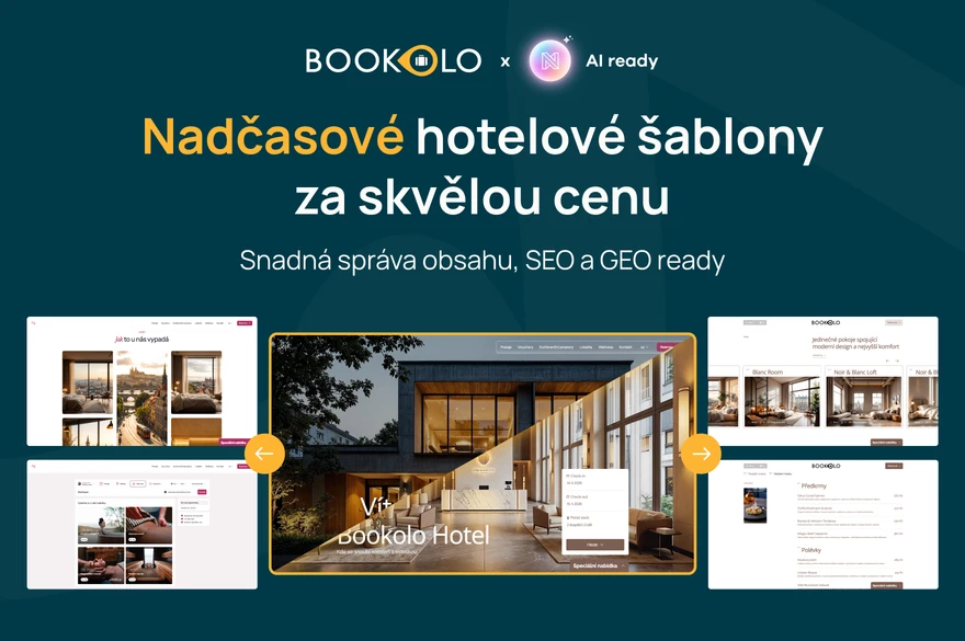 Hotelové šablony Bookolo: Váš nový web připravený na AI